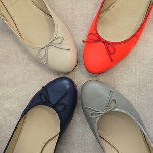 Jcrew Kiki leather ballet flats, lot of 4, size 5. Made in Italy